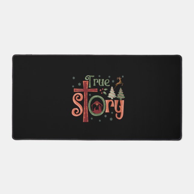 Cool Christian Christmas Resurrection Day Jesus Tr Desk Mat (Front)