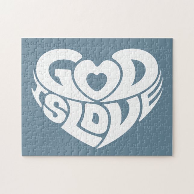 Cool Christian God Is Love Bible Verse Scripture Jigsaw Puzzle (Horizontal)