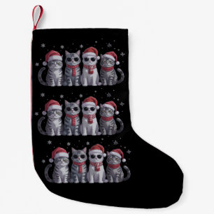 Cool Christmas Cats Cute Cat Lover Cat Mum Xmas Small Christmas Stocking