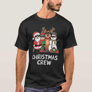 Cool Christmas Crew Funny Holiday Santa Elf Reinde T-Shirt