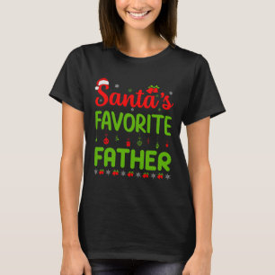 Cool Christmas Santa's Favourite Father Cute Merry T-Shirt