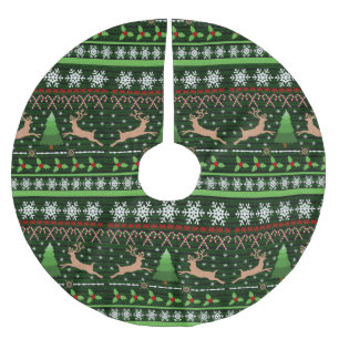 Cool Christmas Sweater Pattern Brushed Polyester Tree Skirt