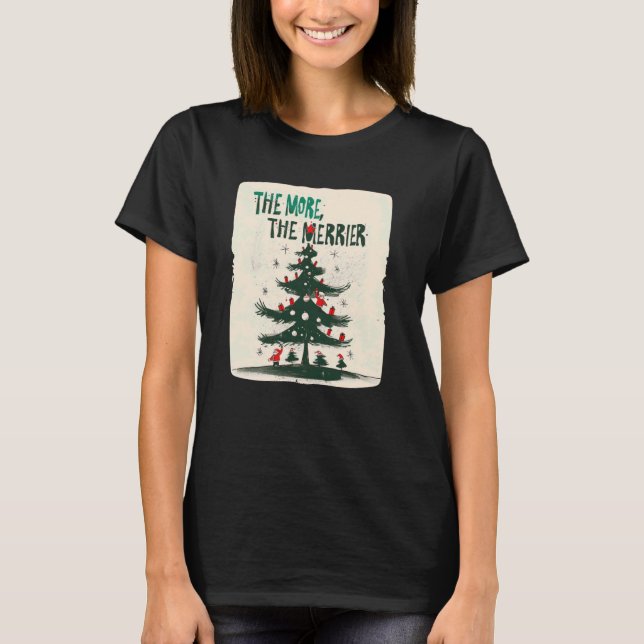 Cool Christmas Tree with funny Festive Statement O T-Shirt (Front)