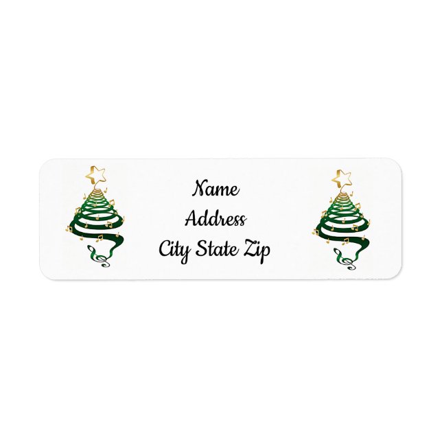 COOL CHRISTMAS TREES  *CHRISTMAS* ADDRESS LABEL (Front)