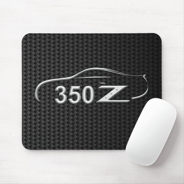 Cool Chrome Carbon Fibre Design Mouse Pad (With Mouse)