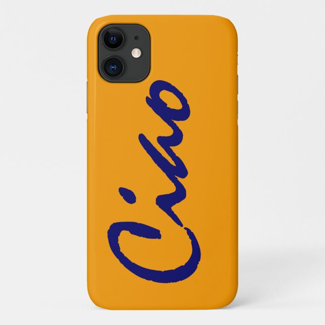 cool Ciao hello Italian funny trendy iPhone Case-Mate iPhone Case (Back)