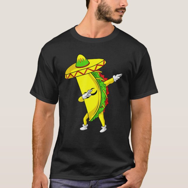 Cool Cinco De Mayo Mexican Fiesta Party Dabbing Ta T-Shirt (Front)