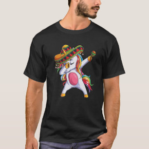 Cool Cinco De Mayo Mexican Funny Dabbing Unicorn C T-Shirt