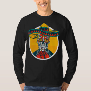 Cool Cinco De Mayo Mexican Skeleton Mariachi Fiest T-Shirt