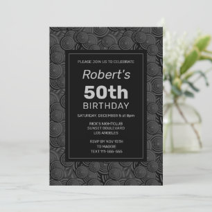 Cool Circles 50th Birthday Invitation