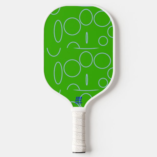 Cool Circles Green Geometric Modern Sleek Pickleball Paddle (Front)