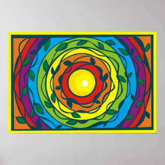 Cool Circular Rainbow Posters and Prints