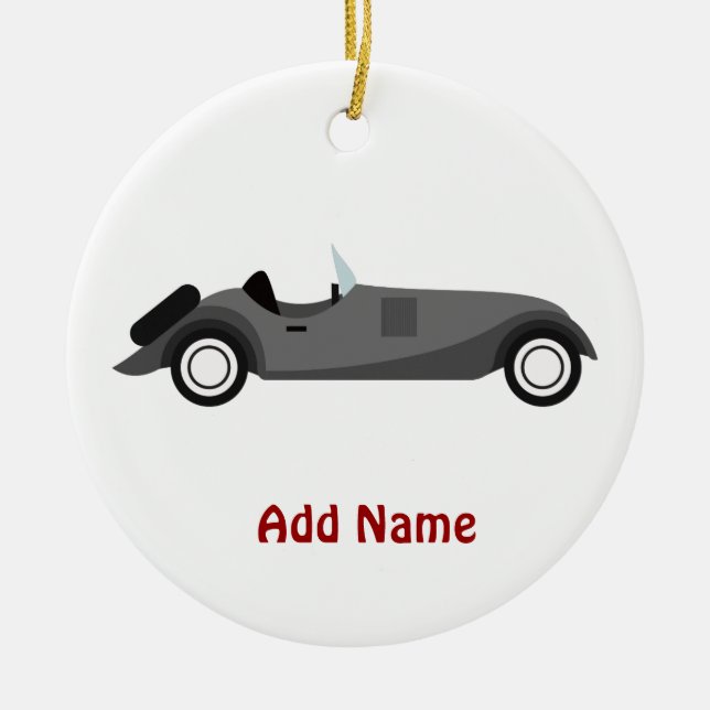 Cool Classic Car Ceramic Tree Decoration (Front)