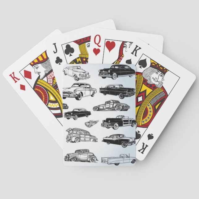 Cool Classic Cars Playing Cards (Back)