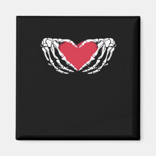 Cool Classic Funny Skeleton Hands Heart - Valentin Magnet