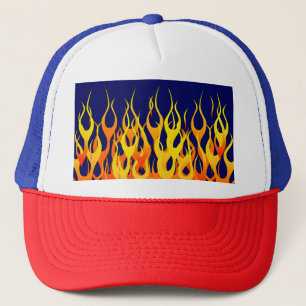 Cool Classic Racing Flames Trucker Hat