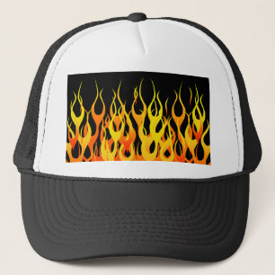 Cool Classic Racing Flames Trucker Hat