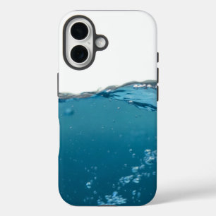 Cool Clear Blue Wave iPhone 16 Case