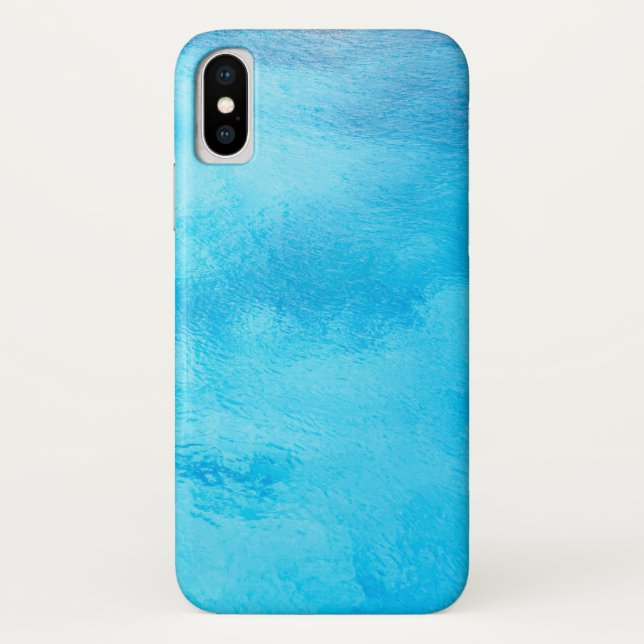 Cool Clear Turquoise Blue Water Case-Mate iPhone Case (Back)