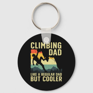 Cool Climbing Art For Men Dad Rock Climber Boulder Key Ring