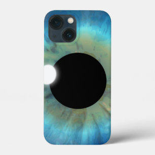 Cool Closeup Striking Blue Eye Iris Eyeball Pupil iPhone 13 Mini Case