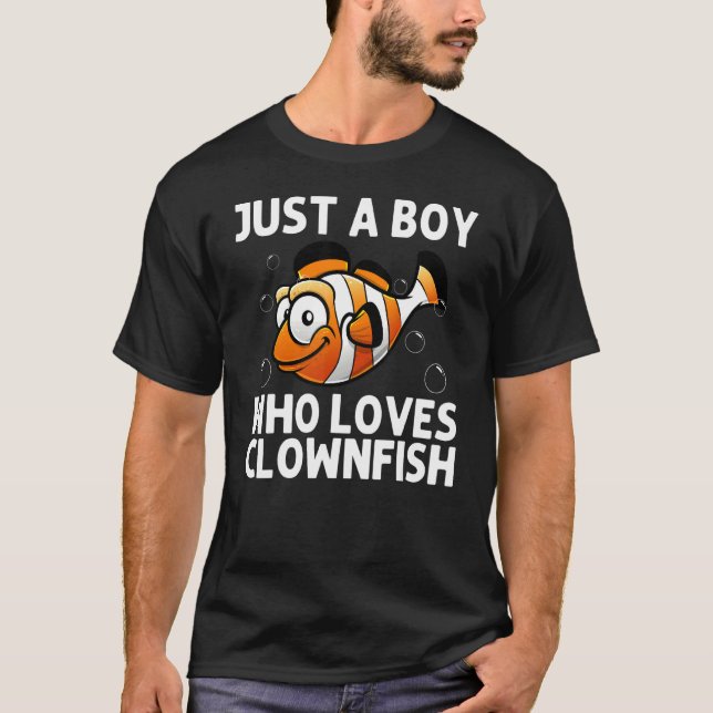 Cool Clownfish For Boys Kids Sea Clown Fish Ocean  T-Shirt (Front)
