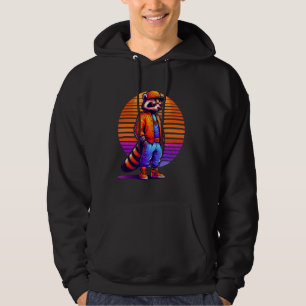 Cool Coati Modern Urban Style Sunset Retro Art Hoodie