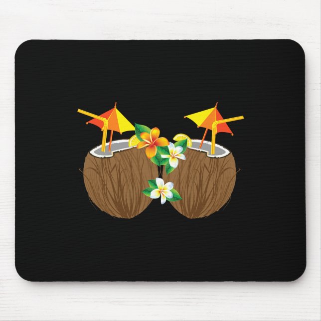 Cool Coconut Drinks Breast Funny Palm Tree Juice D Mouse Mat (Front)