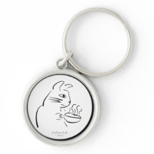 Cool Coffee Cat keychain