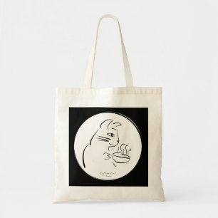 Cool Coffee Cat tote Bag