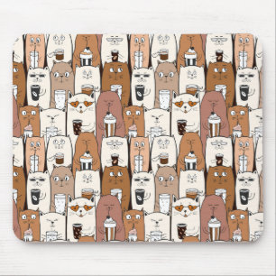 Cool Coffee Cats Mousepad