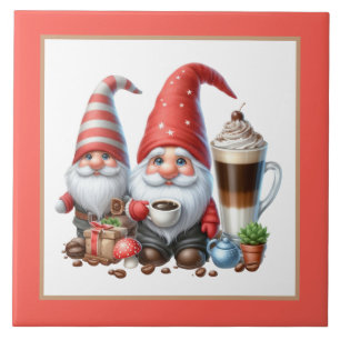 Cool coffee gnome home business crafting  tile