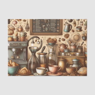 Cool coffee shop lovers  tissue paper