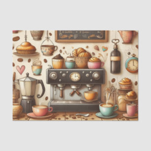 Cool coffee shop lovers tissue paper