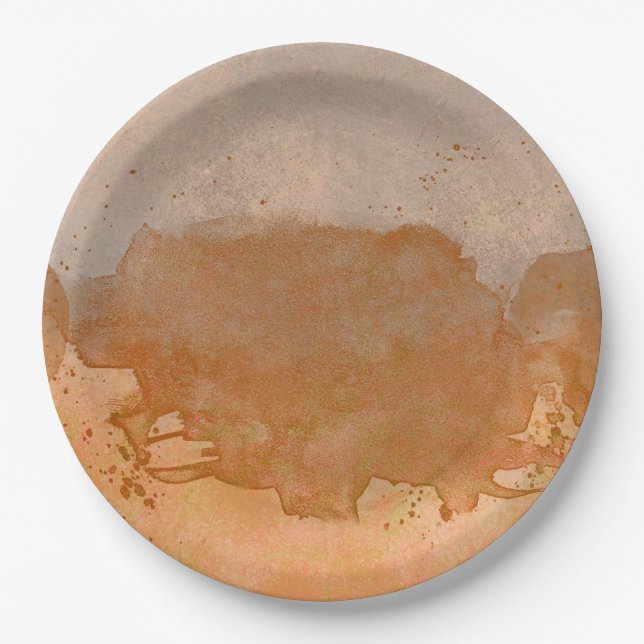 cool coffee stains party paper plate (Front)