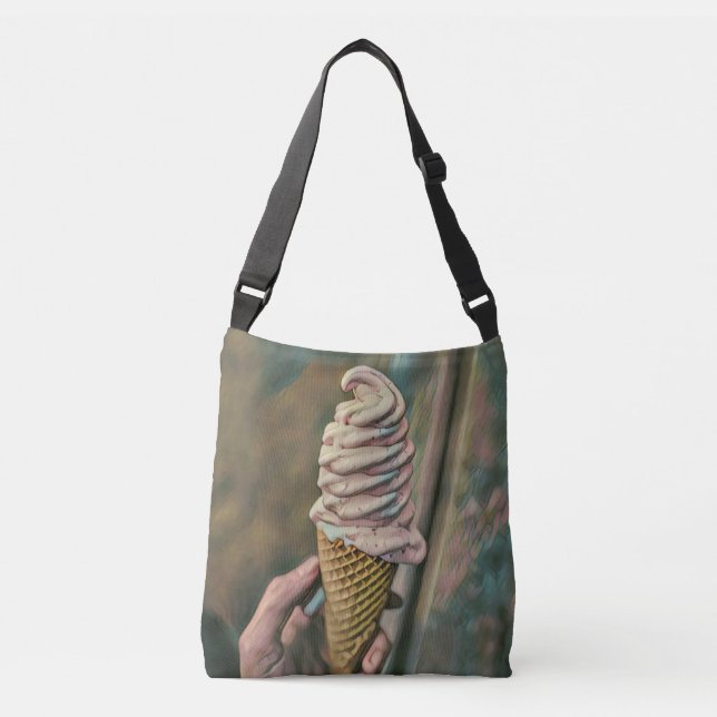 Cool cold freezing ice cream crossbody bag (Front)