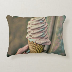 Cool cold freezing ice cream decorative cushion