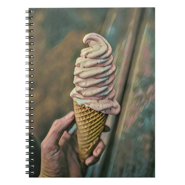 Cool cold freezing ice cream notebook (Front)