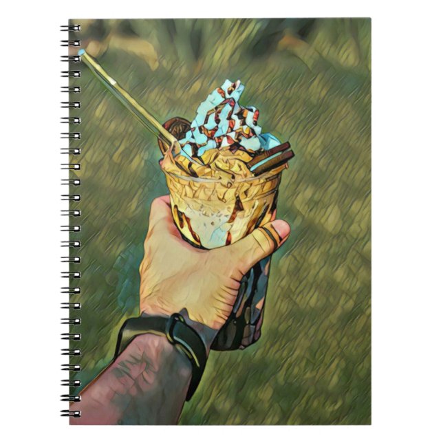 Cool cold freezing ice cream notebook (Front)