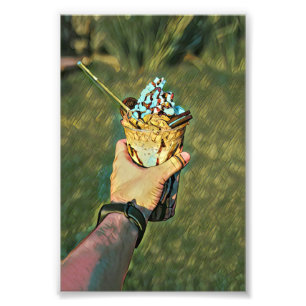 Cool cold freezing ice cream photo print