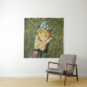 Cool cold freezing ice cream tapestry