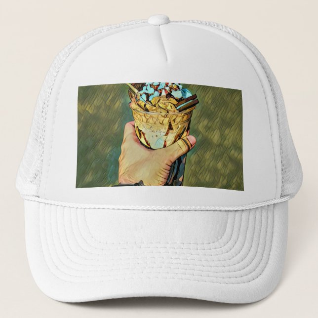 Cool cold freezing ice cream trucker hat (Front)