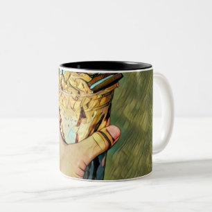 Cool cold freezing ice cream Two-Tone coffee mug
