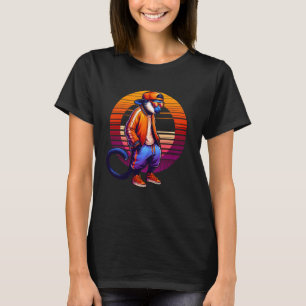 Cool Colobus Monkey Modern Urban Style Sunset Retr T-Shirt