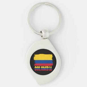 Cool Colombia Flag Key Ring