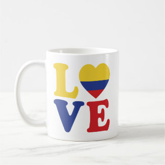 Cool Colombia Flag Love Coffee Mug