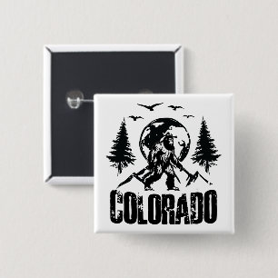 Cool Colorado Day Bigfoot Vintage Hiking 15 Cm Square Badge