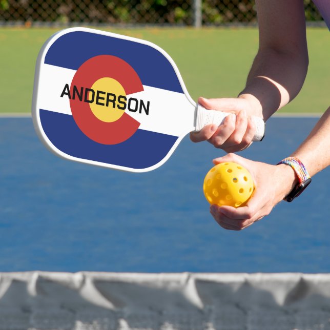 Cool Colorado flag custom pickleball paddle racket (Insitu)