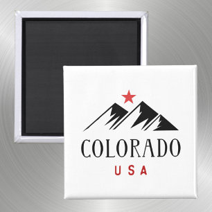 Cool Colorado USA Mountains with Star Light-Colour Magnet