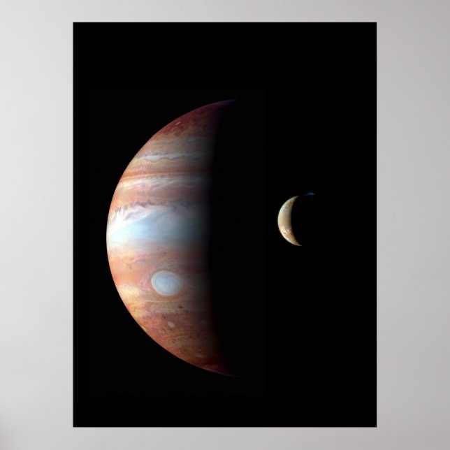 Cool Colorful Jupiter and Io Poster (Front)